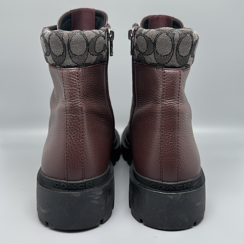 Coach Citysole Monogram Side Zip Leather Boots Men’s Sz 11.5D - Picture 3 of 10